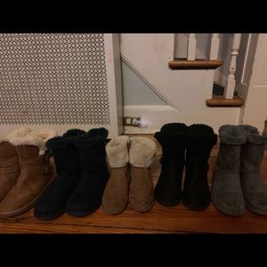 5 pairs of boots. 4 Airwalker. 1 Michael Kors